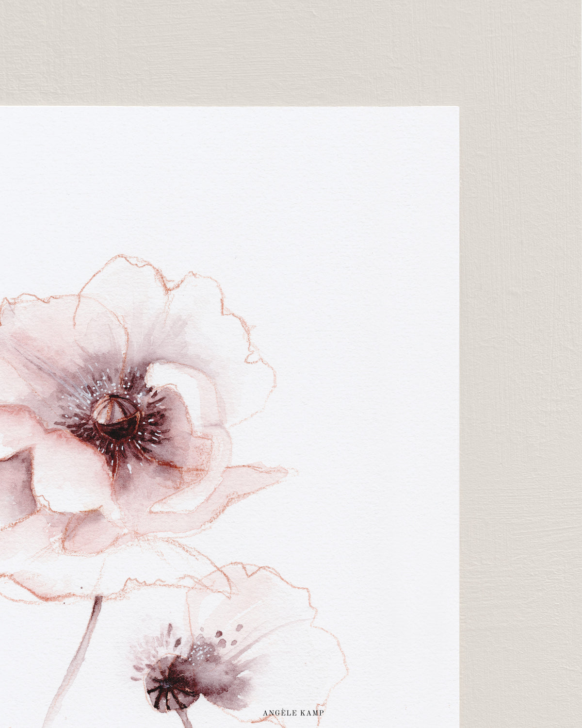 Oriental Poppies 01 original watercolor