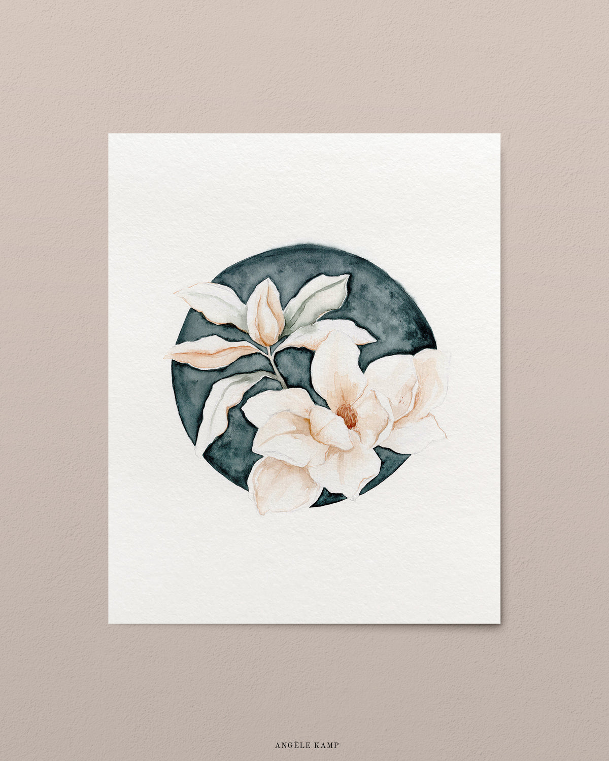 Magnolia Blue 02 original watercolor