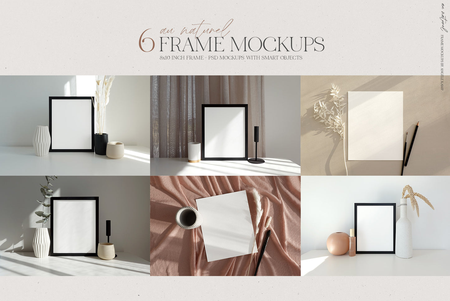 AuNaturel 8x10" frame mockups