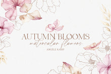 Load image into Gallery viewer, Autumn Blooms watercolor flowers
