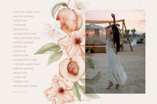 Load image into Gallery viewer, Floral Peaches watercolors