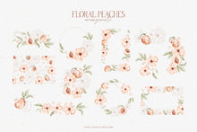 Load image into Gallery viewer, Floral Peaches watercolors