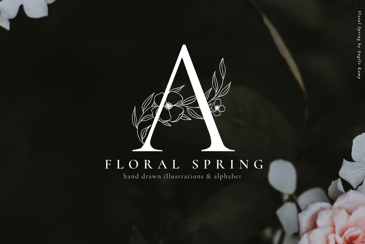 Floral Spring alphabet