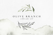 Load image into Gallery viewer, Olive branch watercolors