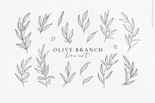 Load image into Gallery viewer, Olive branch watercolors
