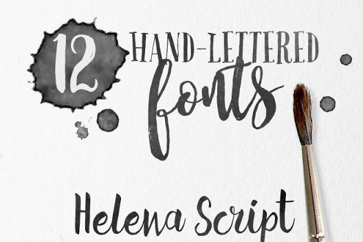 12 hand-lettered fonts