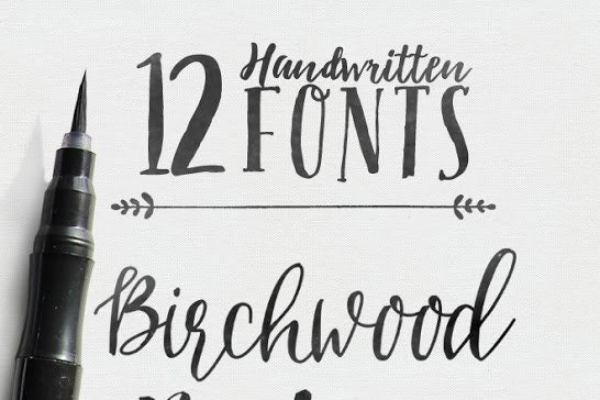 12 handwritten fonts