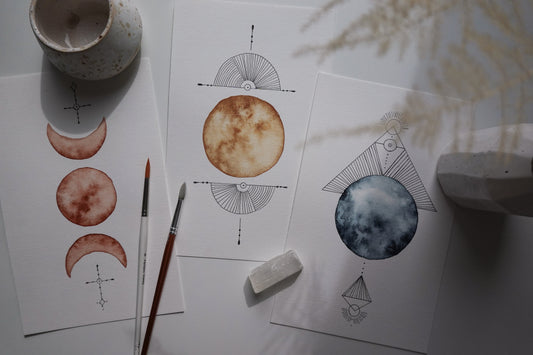 Sacred Moon watercolor workshop