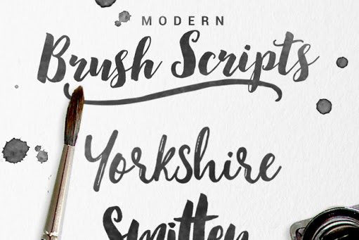 Modern brush fonts