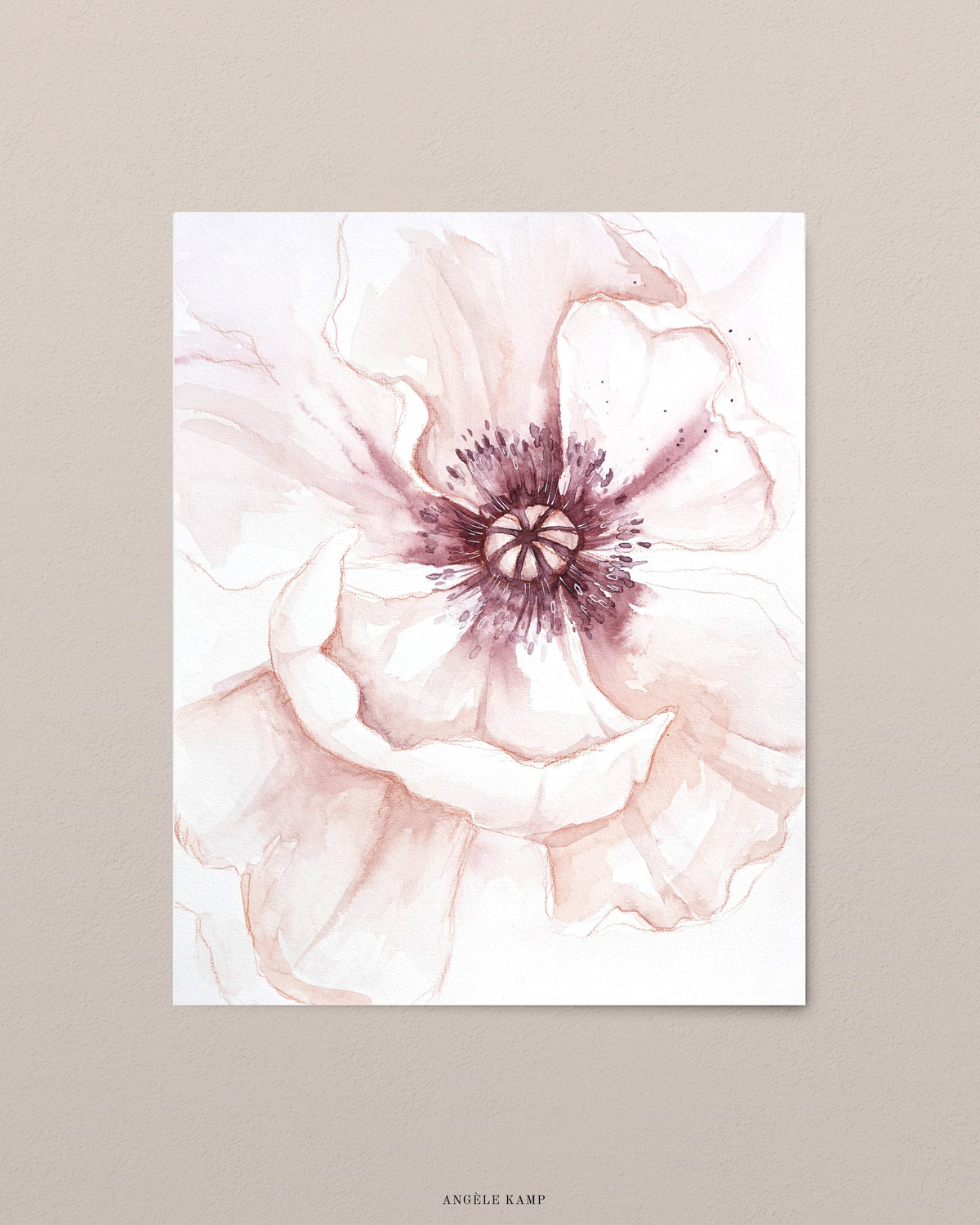 Oriental Poppies 02 original watercolor