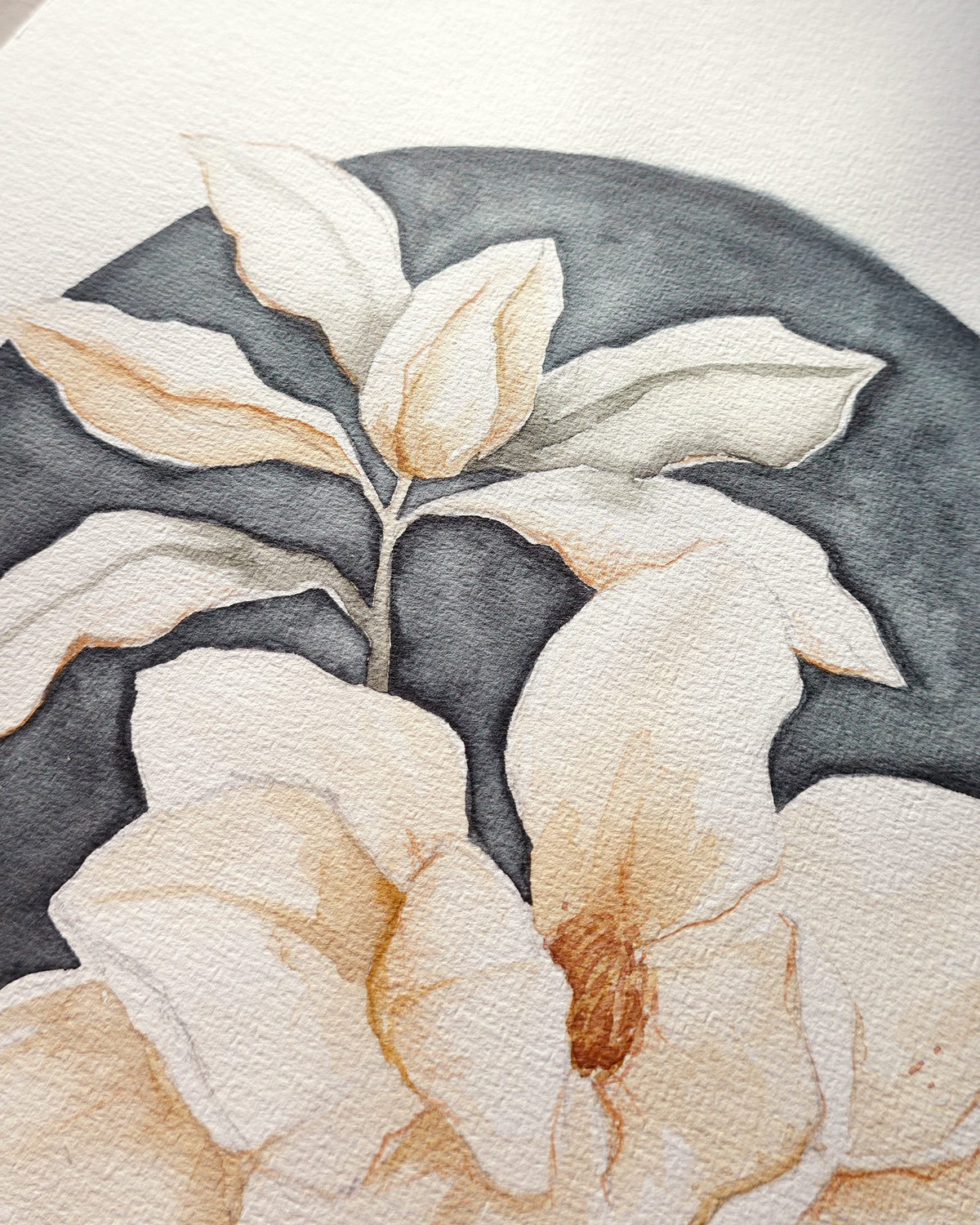 Magnolia Blue 02 original watercolor