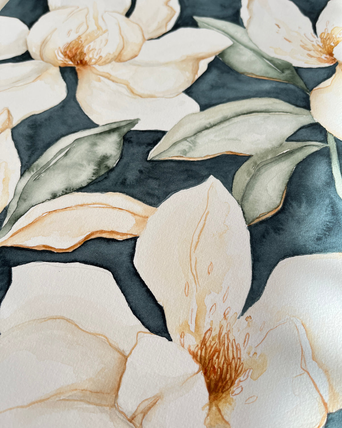 Magnolia Blue 03 original watercolor