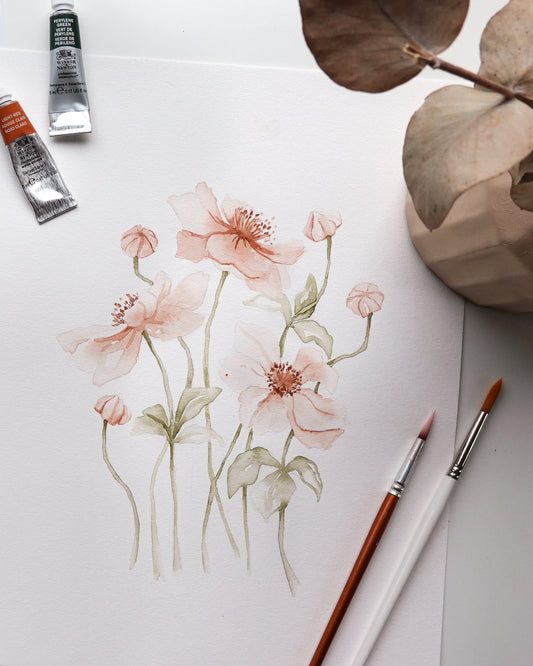 Anemones Original watercolor