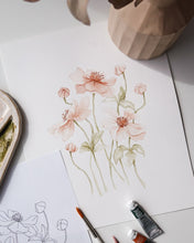 Load image into Gallery viewer, Anemones Original watercolor
