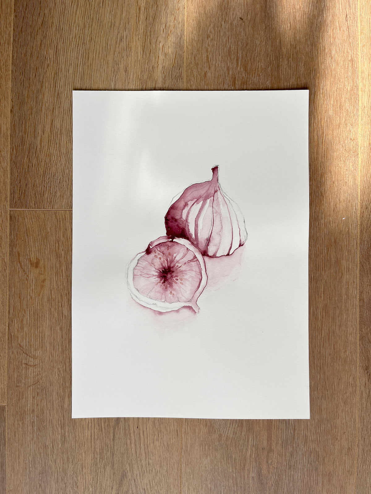 Purple Figs 03 original watercolor