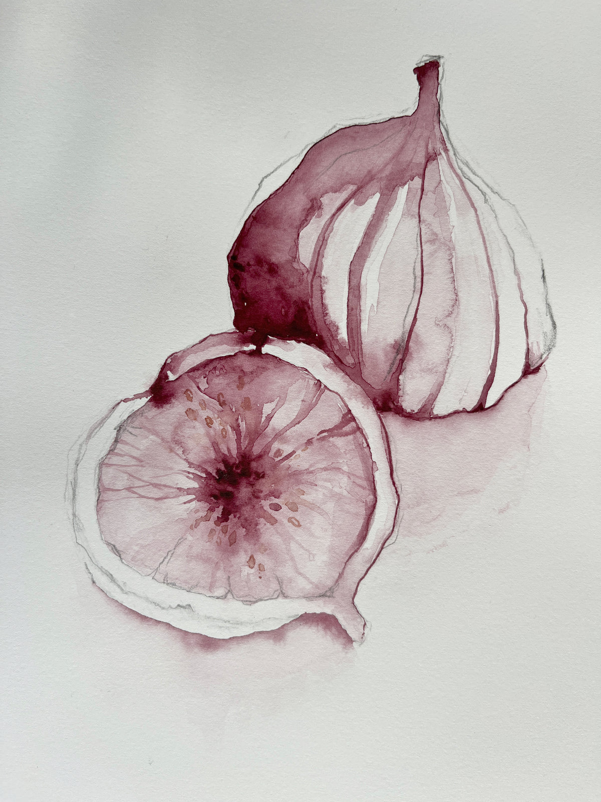 Purple Figs 03 original watercolor