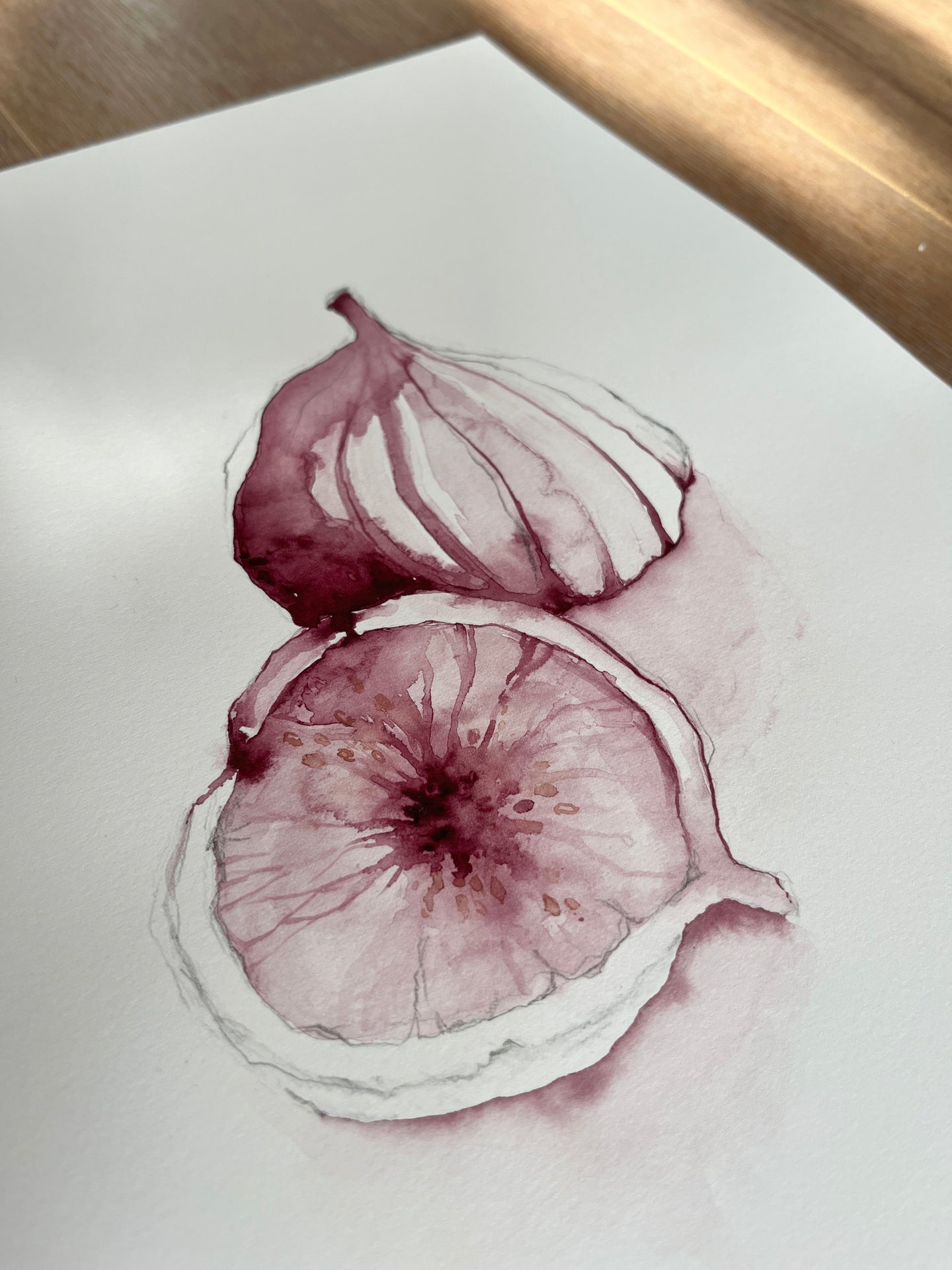 Purple Figs 03 original watercolor