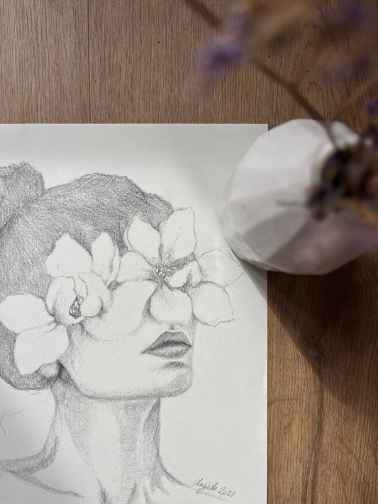 Flora Donna Original Drawing 03