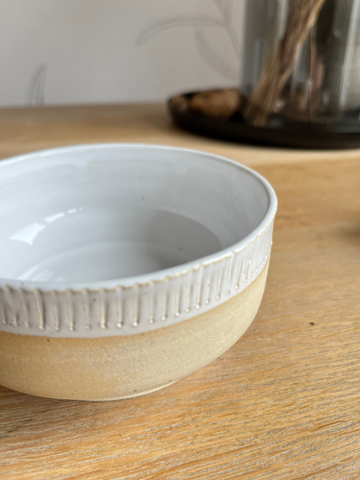 Ceramic bowl engraved