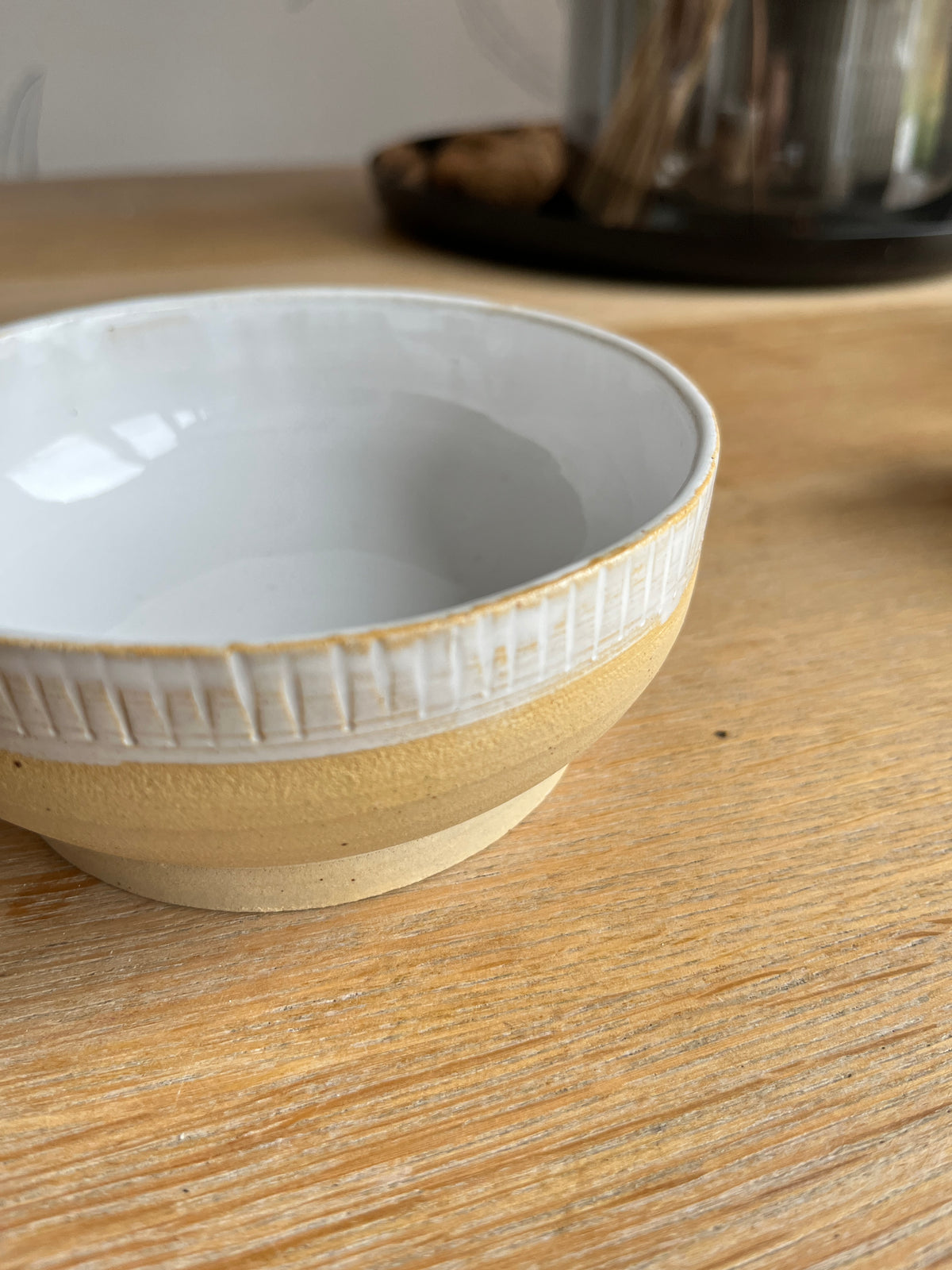 Ceramic bowl engraved