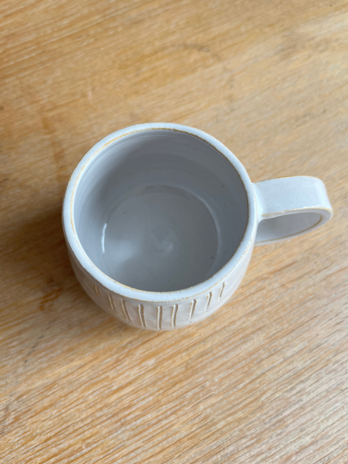 White mug engraved