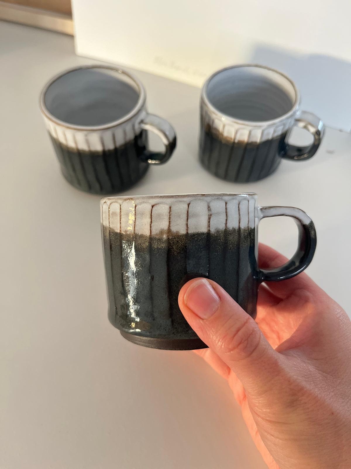 3 Mugs Midnight blue