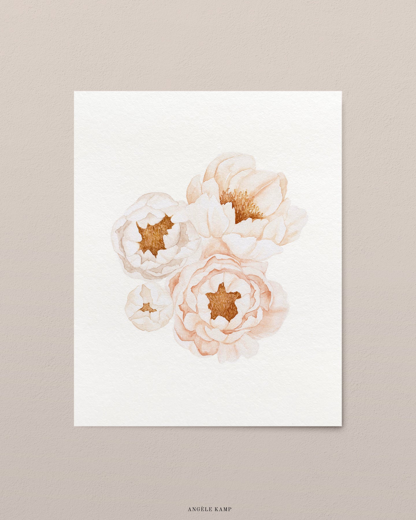 Peonies in bloom Print