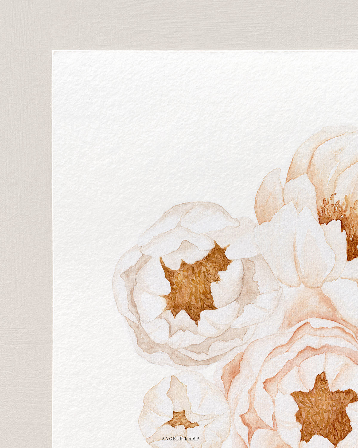 Peonies in Bloom Original watercolor