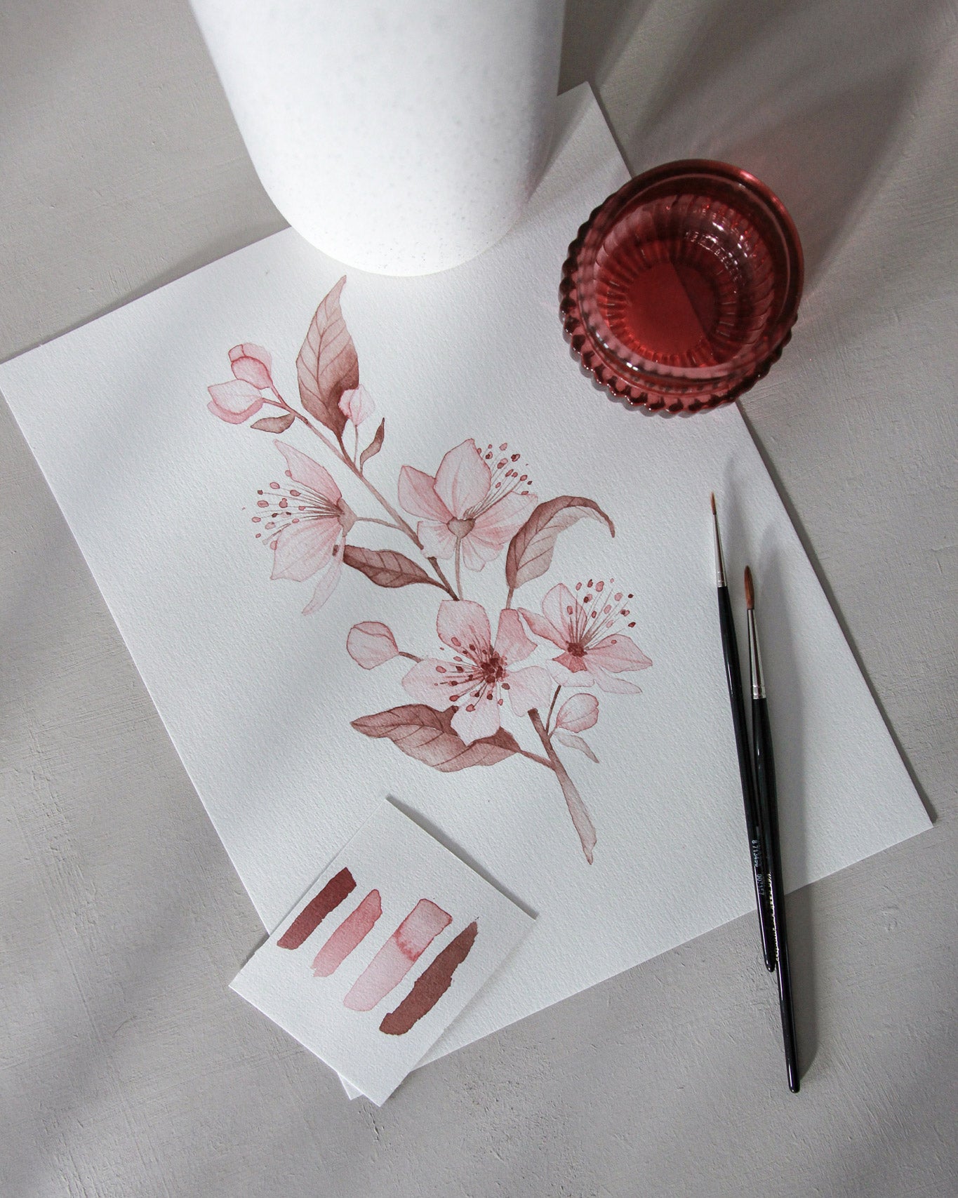 Free watercolor class - Spring Blossom