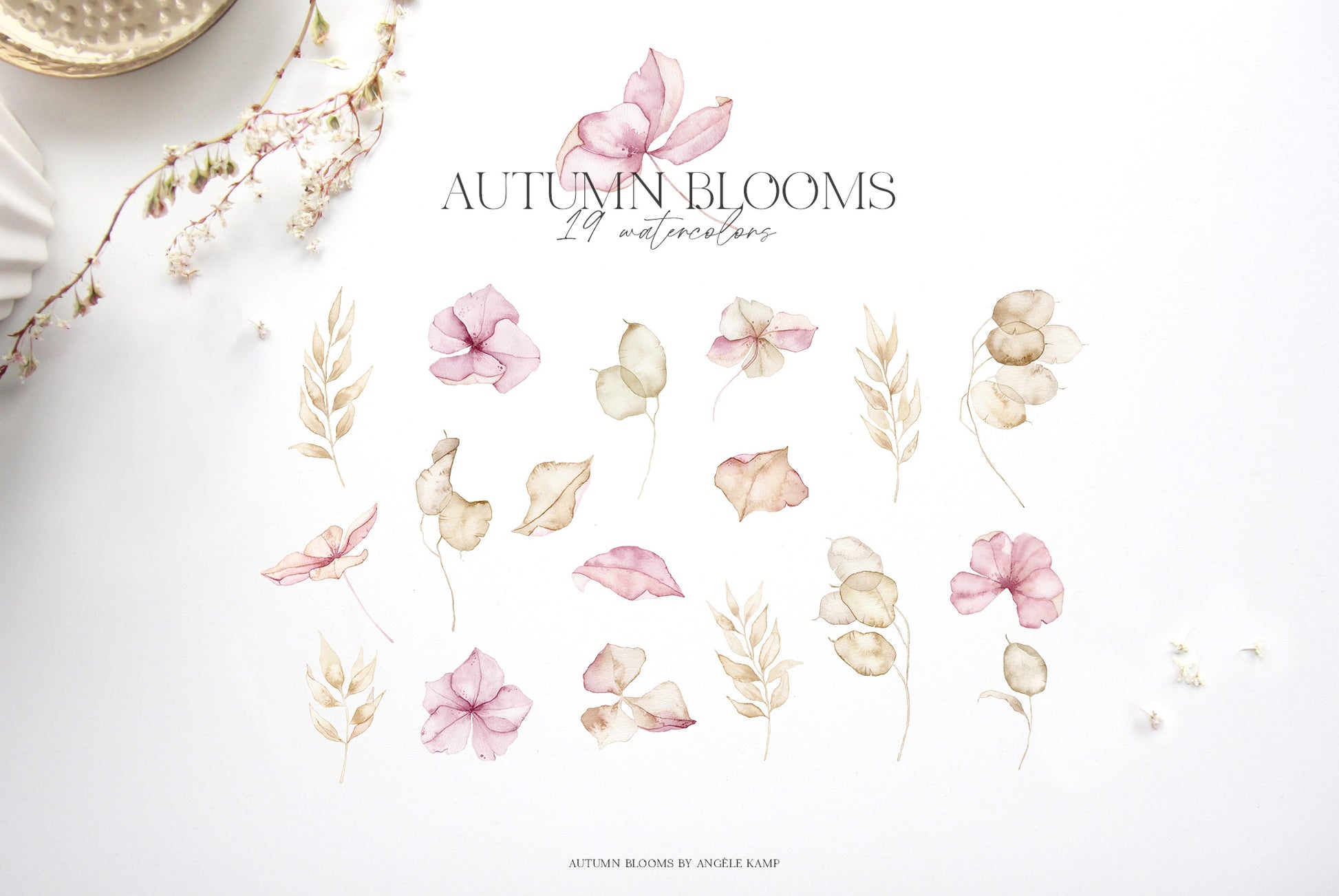 Autumn Blooms dried floral art Angele Kamp