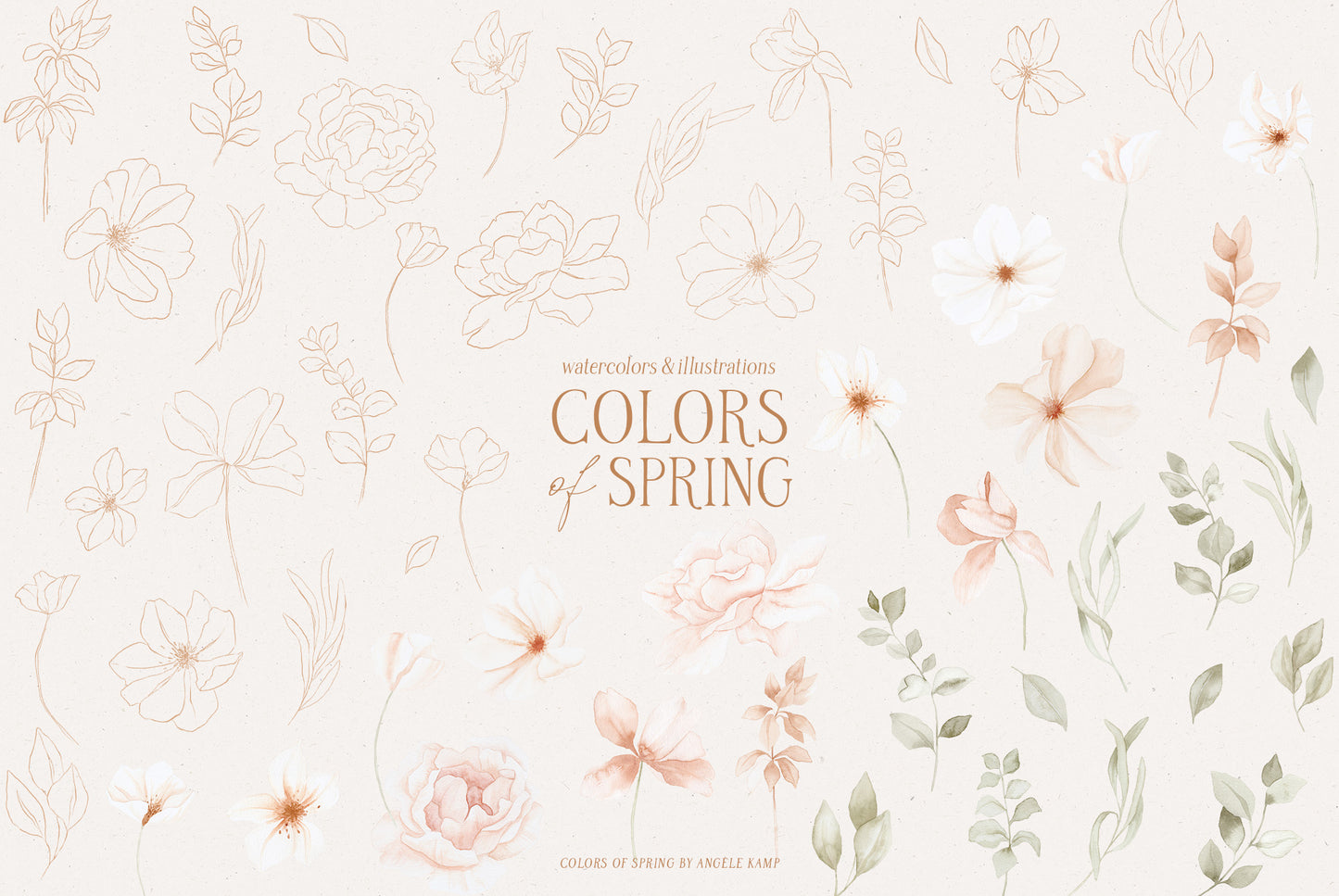 Colors of Spring watercolors