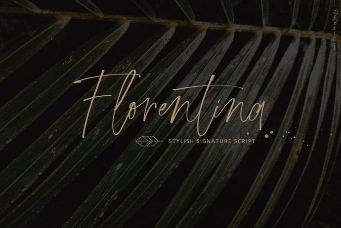 Florentina stylish signature script font by Angele Kamp