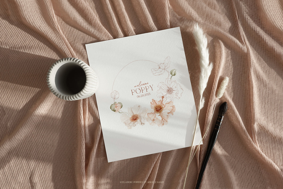 Icelandic Poppies watercolor art