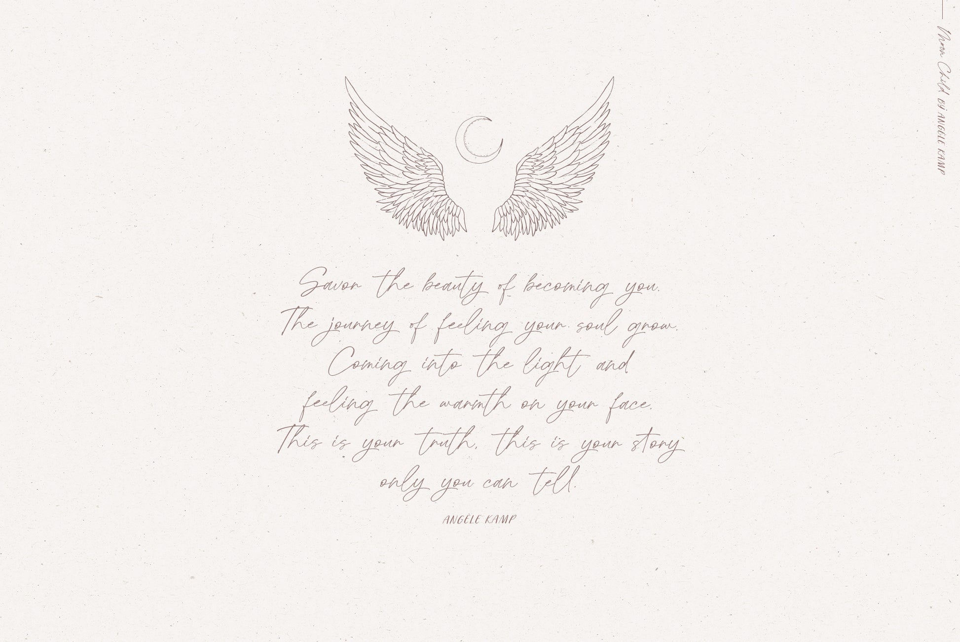 Moon Child font and illustrations by Angele Kamp