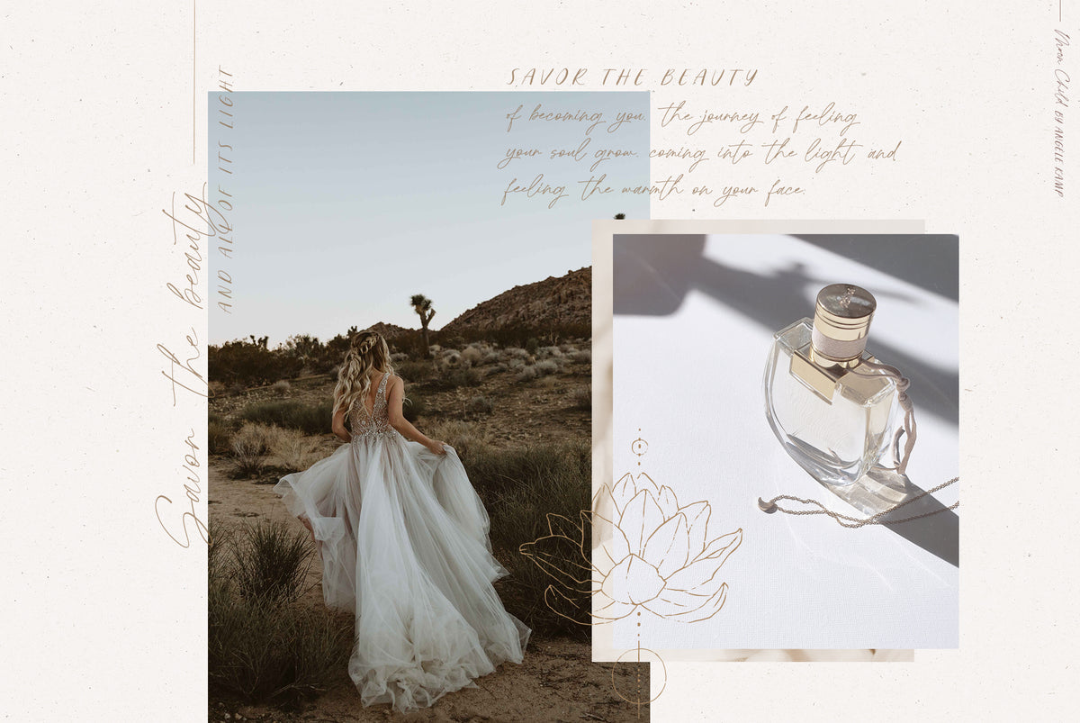 Moon Child font and illustrations by Angele Kamp