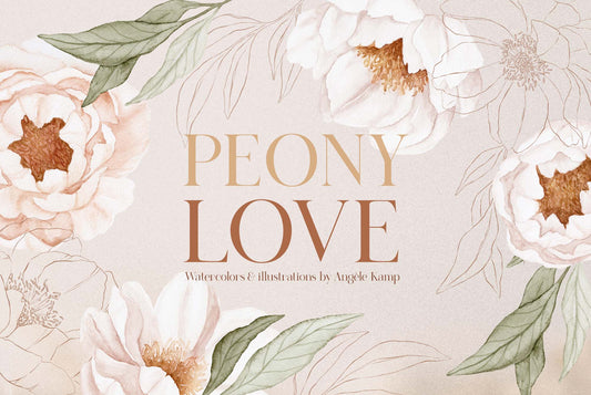 Peony Love watercolors