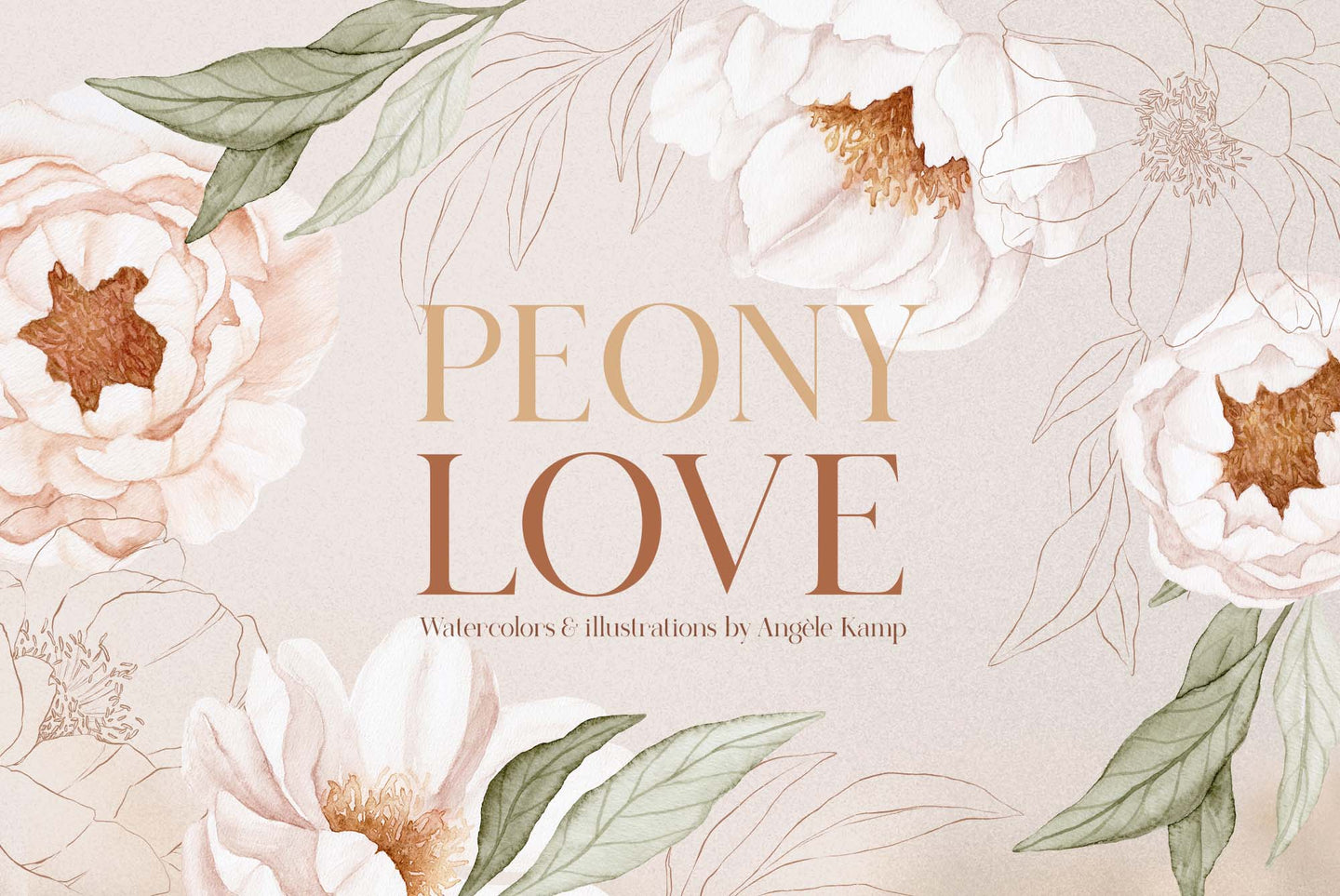 Peony Love watercolors