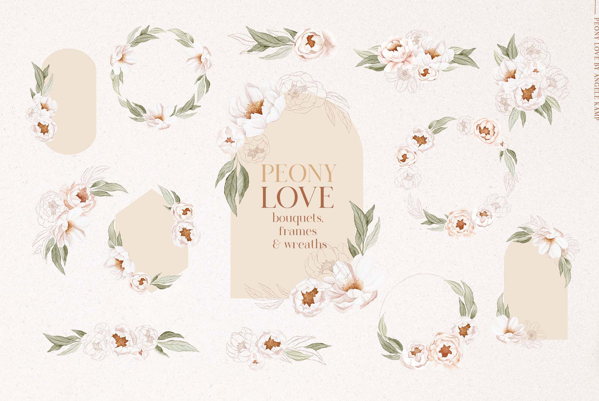 Peony Love watercolors