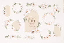 Load image into Gallery viewer, Peony Love watercolors
