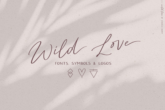 Wild Love font & logo collection Angele Kamp