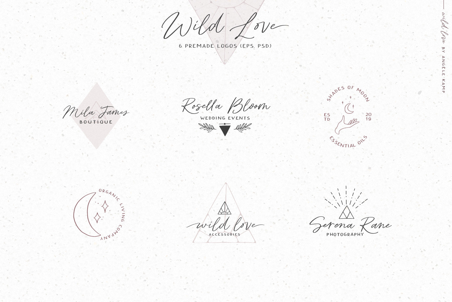 Wild Love font & logo collection Angele Kamp