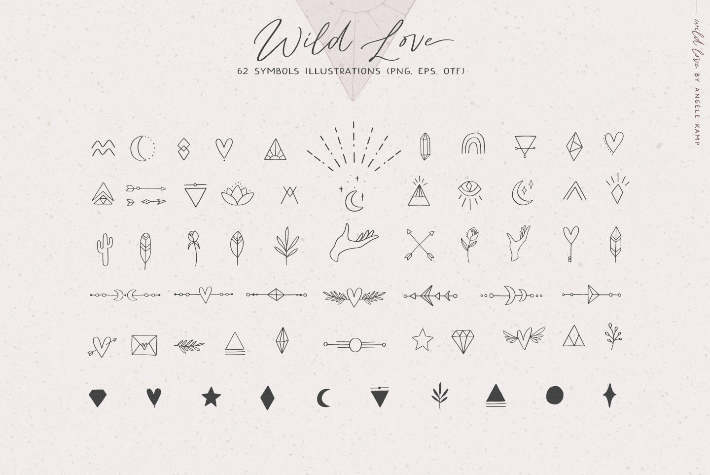 Wild Love font & logo collection Angele Kamp