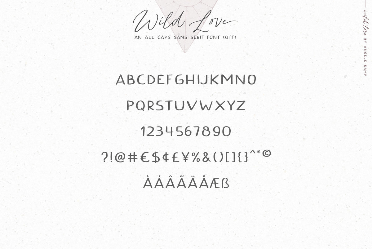 Wild Love font & logo collection Angele Kamp