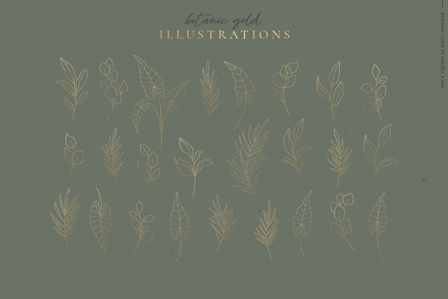Botanic Gold watercolors