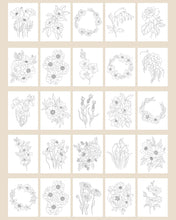Load image into Gallery viewer, Coloring eBook - Flowers &amp; Bouquets
