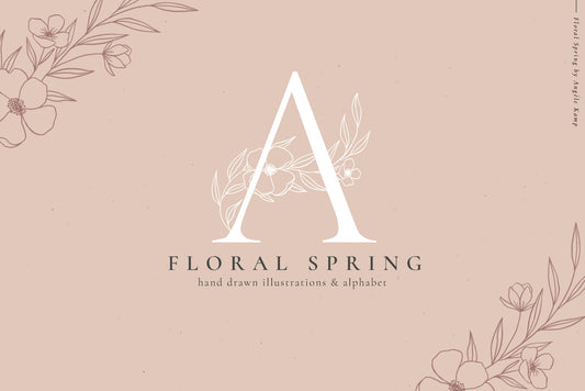 Floral Spring alphabet