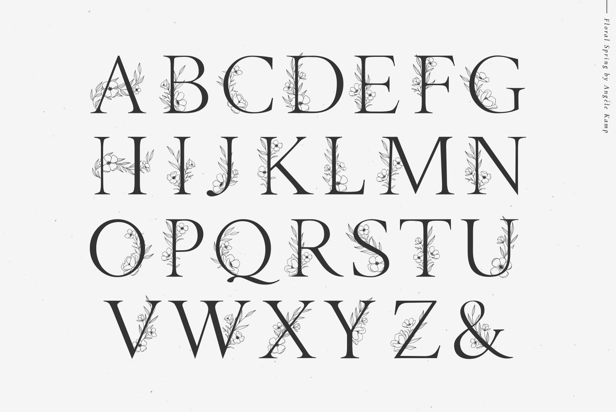 Floral Spring alphabet