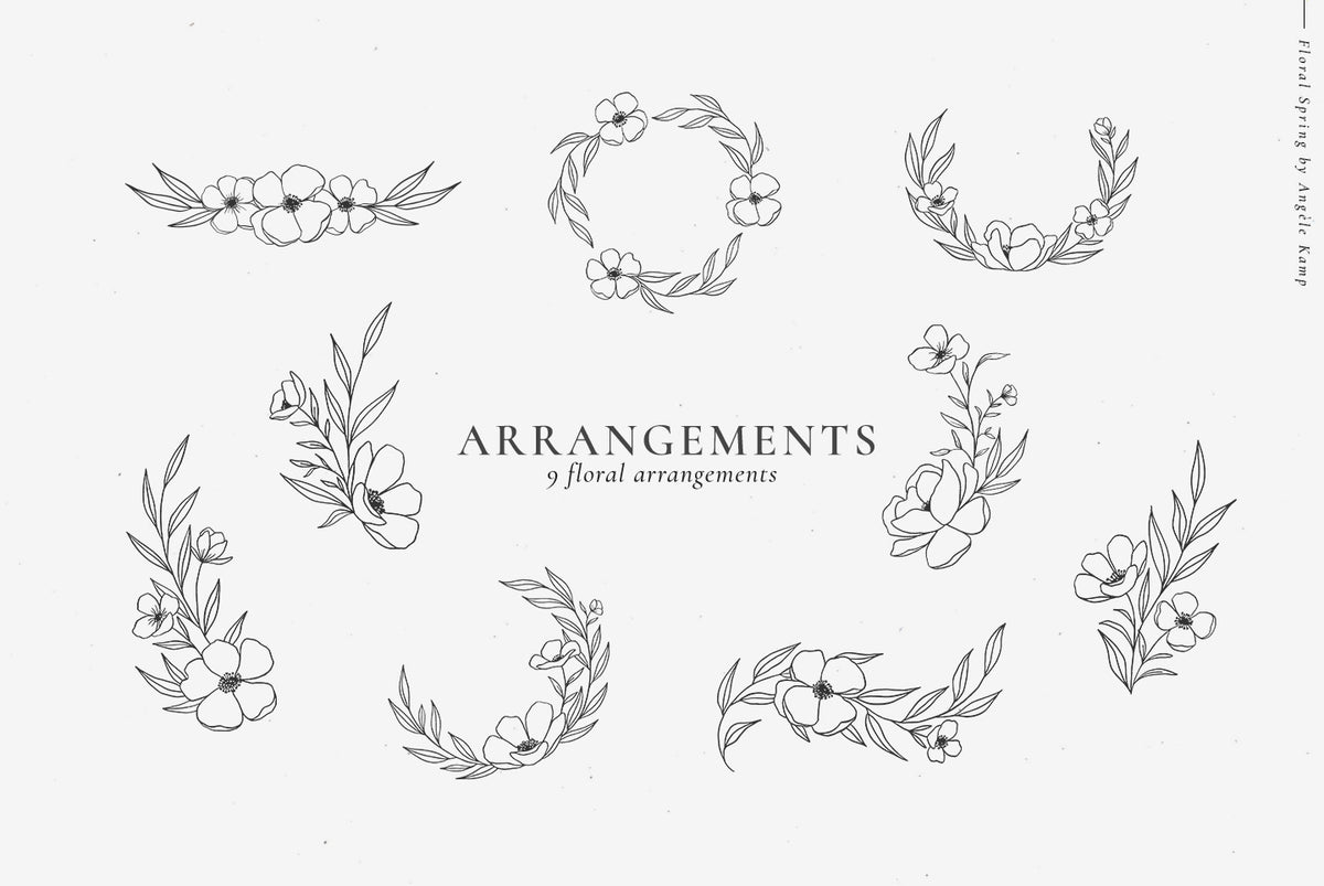 Floral Spring alphabet