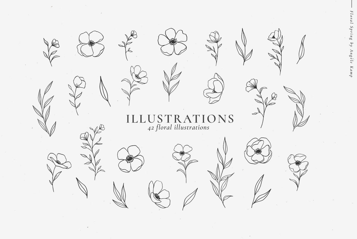 Floral Spring alphabet