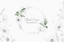 Load image into Gallery viewer, Floral Vines botanical watercolor art illustrations Angele Kamp
